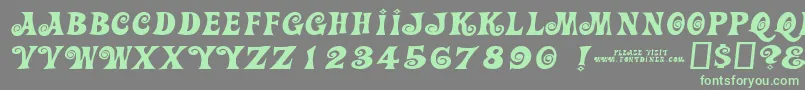 Actioniswiderjl Font – Green Fonts on Gray Background