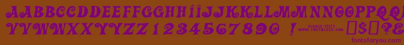 Actioniswiderjl Font – Purple Fonts on Brown Background