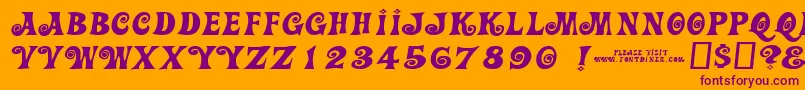 Actioniswiderjl Font – Purple Fonts on Orange Background