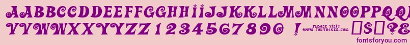 Actioniswiderjl Font – Purple Fonts on Pink Background