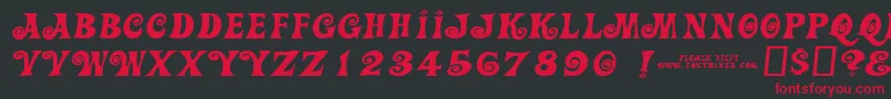Actioniswiderjl Font – Red Fonts on Black Background