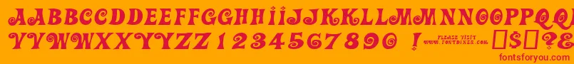 Actioniswiderjl Font – Red Fonts on Orange Background