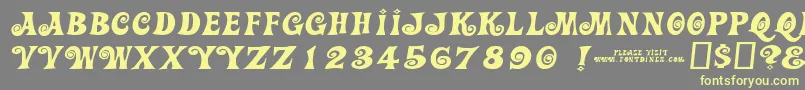 Actioniswiderjl Font – Yellow Fonts on Gray Background