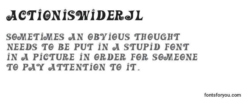 Review of the Actioniswiderjl Font