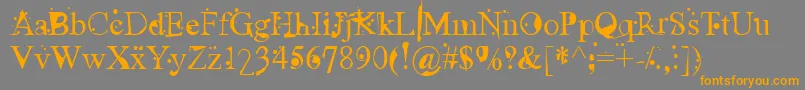 UglyFace Font – Orange Fonts on Gray Background