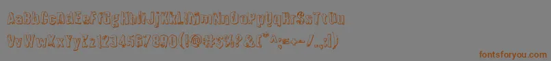 Quarrystone3D Font – Brown Fonts on Gray Background