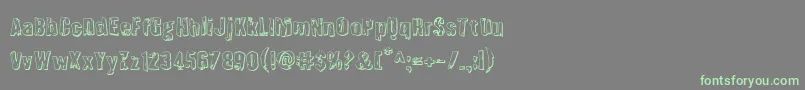 Шрифт Quarrystone3D – зелёные шрифты на сером фоне