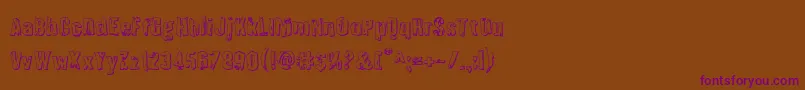 Шрифт Quarrystone3D – фиолетовые шрифты на коричневом фоне