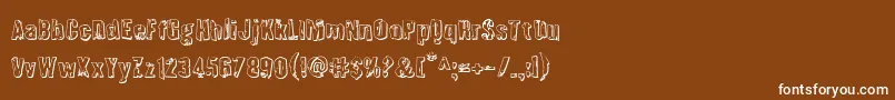 Quarrystone3D Font – White Fonts on Brown Background