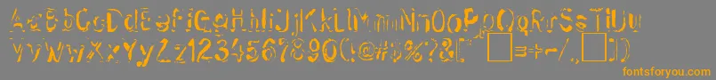 SkwiekerRegular Font – Orange Fonts on Gray Background