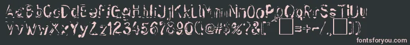 SkwiekerRegular Font – Pink Fonts on Black Background