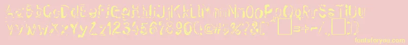 SkwiekerRegular Font – Yellow Fonts on Pink Background