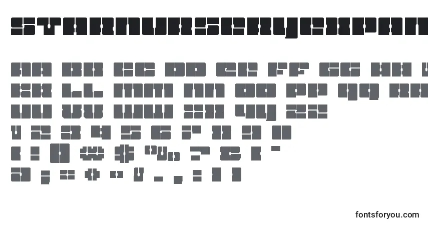 A fonte Starnurseryexpand – alfabeto, números, caracteres especiais