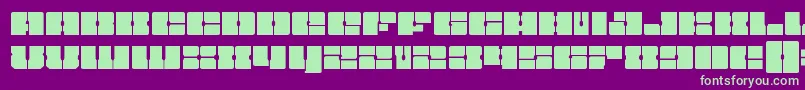 Starnurseryexpand Font – Green Fonts on Purple Background