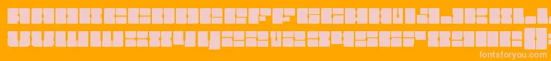 Starnurseryexpand Font – Pink Fonts on Orange Background