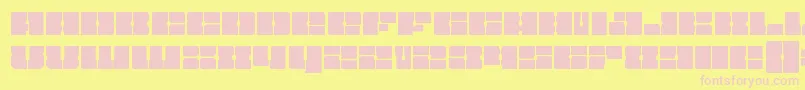 Starnurseryexpand Font – Pink Fonts on Yellow Background