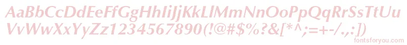 フォントOptimaltstdBolditalic – ピンクのフォント
