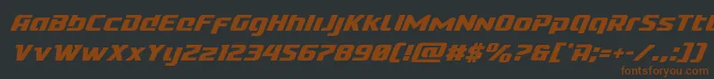 Cobaltaliensuperital Font – Brown Fonts on Black Background