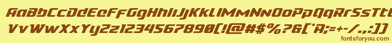 Cobaltaliensuperital Font – Brown Fonts on Yellow Background