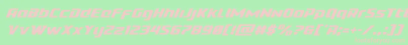 Cobaltaliensuperital Font – Pink Fonts on Green Background