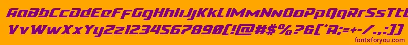 Cobaltaliensuperital Font – Purple Fonts on Orange Background