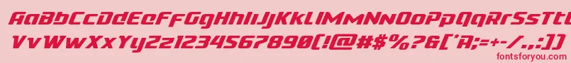 Cobaltaliensuperital-Schriftart – Rote Schriften auf rosa Hintergrund