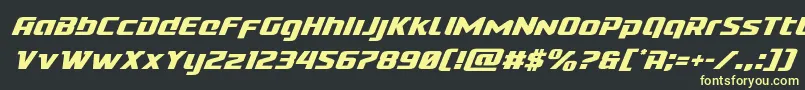 Cobaltaliensuperital Font – Yellow Fonts on Black Background