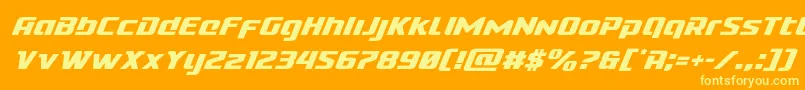 Cobaltaliensuperital Font – Yellow Fonts on Orange Background