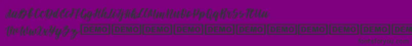フォントDarflow – 紫の背景に黒い文字