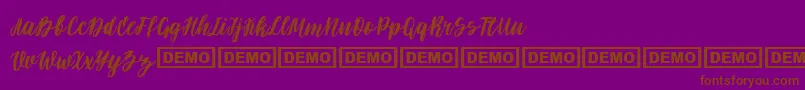 Darflow Font – Brown Fonts on Purple Background