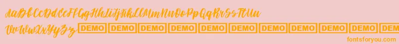 Darflow Font – Orange Fonts on Pink Background