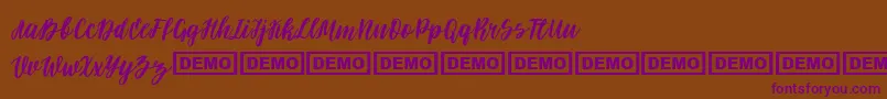 Darflow Font – Purple Fonts on Brown Background