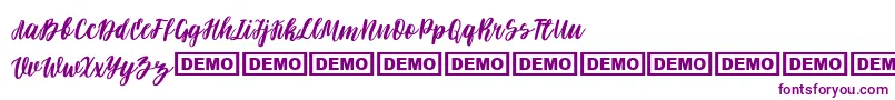フォントDarflow – 白い背景に紫のフォント