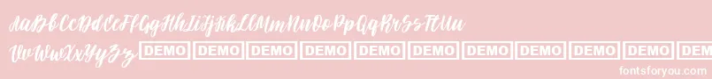 フォントDarflow – ピンクの背景に白い文字