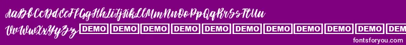 フォントDarflow – 紫の背景に白い文字