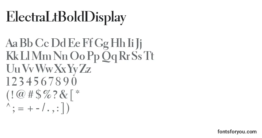 ElectraLtBoldDisplay Font – alphabet, numbers, special characters