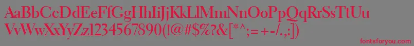 ElectraLtBoldDisplay Font – Red Fonts on Gray Background