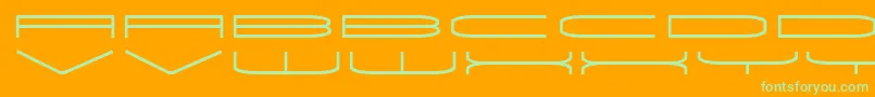 Шрифт UnivoxAtomLight – зелёные шрифты на оранжевом фоне