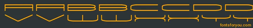 Шрифт UnivoxAtomLight – оранжевые шрифты на чёрном фоне