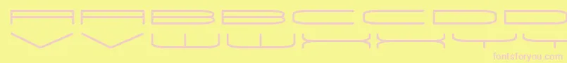 UnivoxAtomLight Font – Pink Fonts on Yellow Background