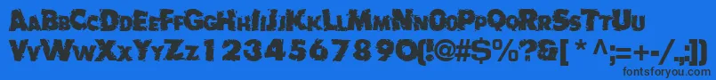 BadlyRegularTtnorm Font – Black Fonts on Blue Background