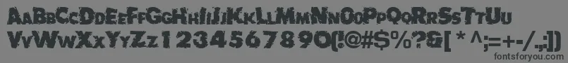 BadlyRegularTtnorm Font – Black Fonts on Gray Background