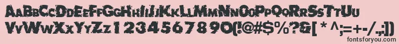 BadlyRegularTtnorm Font – Black Fonts on Pink Background