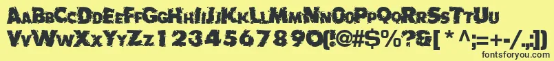 BadlyRegularTtnorm Font – Black Fonts on Yellow Background