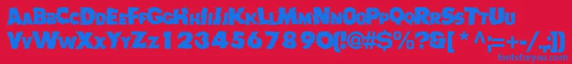 BadlyRegularTtnorm Font – Blue Fonts on Red Background