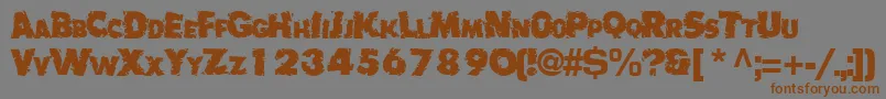 BadlyRegularTtnorm Font – Brown Fonts on Gray Background