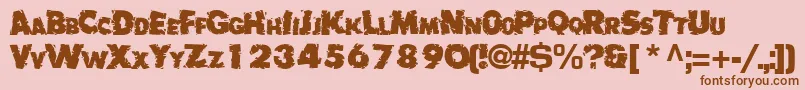 BadlyRegularTtnorm Font – Brown Fonts on Pink Background