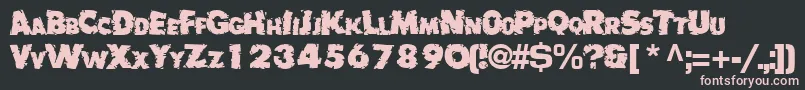 BadlyRegularTtnorm Font – Pink Fonts on Black Background