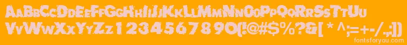 BadlyRegularTtnorm Font – Pink Fonts on Orange Background