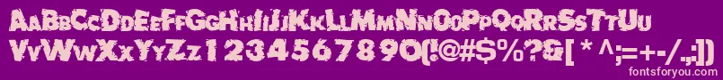 BadlyRegularTtnorm Font – Pink Fonts on Purple Background